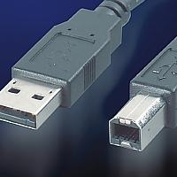 ROLINE USB 2.0 cable 3.0m, type A - B USB kábel 3 M Fekete