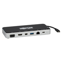 Tripp Lite U442-DOCK16-B Estación de Conexión USB, Pantalla Triple - 4K HDMI y mDP, VGA, USB 3.2 Gen 1, Hub USB A y USB C, GbE, Carga PD de 60W, Negro