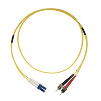 Videk 9/125 OS1/OS2 LC to ST Duplex Fibre Optic Patch Cable Yellow 3Mtr