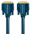 ClickTronic 7.5m DVI-D Connection DVI-Kabel 7,5 m Blau