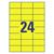 Avery 3451-10 etiket Rechthoek Permanent Geel 240 stuk(s)