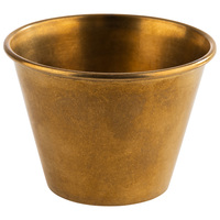 Dipschälchen, 6er Set, Ø 6 cm, H: 4,5 cm, 60 ml, Edelstahl, Antik-Gold-Look
