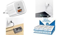 LogiLink Dual-USB-Schnelladegerät-Set, USB-C / USB-A, weiß (11117905)