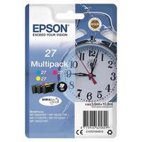 Epson 27 InkJet Cartridge Alarm Clock Page Life 300pp 3.6ml Cyan/Magenta/Yellow Ref C13T27054012