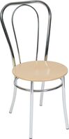 Bistro Deluxe Chair Solid Wood Seat with Chrome Frame (Each) - 6450 -