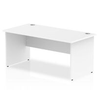 Impulse 1600 x 800mm Straight Desk White Top Panel End Leg I000395