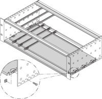 Montageplatte für 19''-Gehäuse und Baugruppenträger, 42 TE, 160 mm Leiterplatten