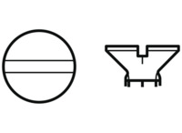 Senkkopfschraube, Schlitz, M3, Ø 5.6 mm, 12 mm, Stahl, verzinkt, DIN 963/ISO 200