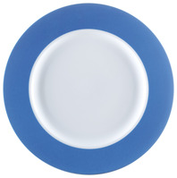 Teller flach Multi-Color; 22.9x2.2 cm (ØxH); weiß/blau; rund; 6 Stk/Pck