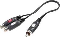 SpeaKa Professional SP-7869820 RCA Audio Y adapter [1x RCA dugó - 2x RCA alj] Fekete