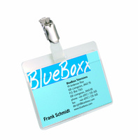 Durable Name Badge with Clip 60x90mm Transparent (Pack 25) 810619