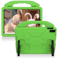 HANDY Protection Case for iPad Pro 11 2022/2020/2018/Air 5/4 10.9. Green with handle and foldable hands for Tablet-Hüllen