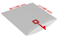 PE-Druckverschlussbeutel, 100 x 100 mm, Stärke 50 µ