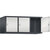 Altillo CLASSIC, 3 compartimentos, anchura de compartimento 400 mm, gris negruzco / gris luminoso.