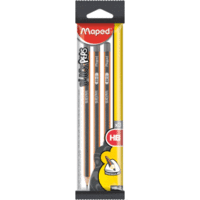 Bleistift Black'Peps Classic HB dunkelgrau/orange 3 Stück auf Blisterkarte