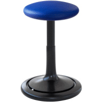 Sitz- und Stehhocker Classic tall 55-77cm skai Kunstleder schwarz/blau/schwarz