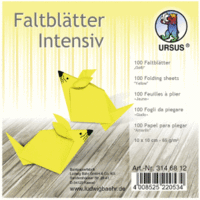 Faltblätter Intensiv Uni 10x10cm VE=100 Blatt gelb