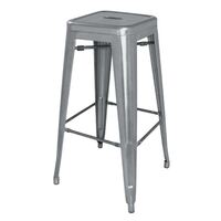 4X Bolero Gun Metal Steel Bistro High Stool Chair Furniture Restaurant 760Mm