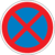 Sicherheitskennzeichung - Haltverbot, Rot/Blau, 10 cm, Folie, Selbstklebend