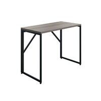 Jemini Folding Desk 1000x500x745mm Grey Oak/Black Leg KF80308