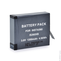 Blister(s) x 1 Batterie caméra embarquée Insta360 3.8V 1200mAh
