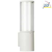 Außenwandleuchte Typ Nr. 0311, IP44, E27 max. 20W (LED), Edelstahl / Acrylglas + Opalglas innen, Weiß