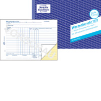 Wochenbericht, 210 x 148 mm, A5 quer, 2 x 50 Blatt/Buch