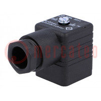 Connector: valve connector; plug; form A; 18mm; female; PIN: 3; PG11