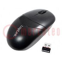 Optical mouse; black; USB; wireless; No.of butt: 3