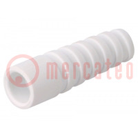 Strain relief; RG59,RG62; white; Application: BNC plugs; 10pcs.