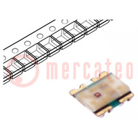 LED; SMD; 0606; RGB; 1.6x1.6x0.35mm; 130°; 20mA; Variant: tricolour