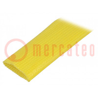 Guaina elettroisolante; fibra di vetro; giallo; -30÷155°C; L: 5m