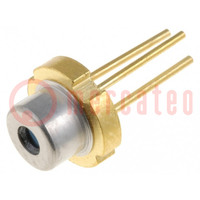 Diode: laser; 650÷667nm; 80mW; 11/16; TO18; THT; 2÷3VDC; red