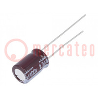 Capacitor: electrolytic; THT; 2.7uF; 400VDC; Ø8x11.5mm; ±20%