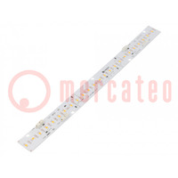 Listello LED; 23,2V; bianco caldo; W: 24mm; L: 280mm; Nr diodi: 24