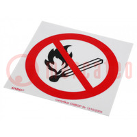 Fire protection sign; PLA; W: 150mm; H: 150mm