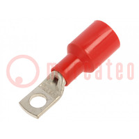 Tip: ring tube; M8; Ø: 8.4mm; 25mm2; crimped; for cable; insulated