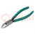 Pliers; side,cutting,for wire stripping; 150mm; without chamfer