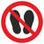 Verbotsschild - Verbotszeichen Betreten der Fläche verboten, 500 Stk/Rolle, Größe: 5,0 cm DIN EN ISO 7010 P024 ASR A1.3 P024