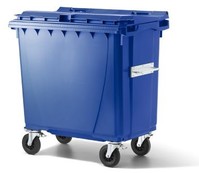 Kunststoffcontainer 660 l 4-Rad Blau