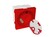 Modularne gniazdo elektryczne 2P+Z, 45x45, DATA z kluczem Czerwone