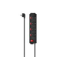 Hama 00223122 power extension 4 AC outlet(s) Indoor Black