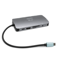 Dicota D31955 notebook dock & poortreplicator Bedraad USB Type-C Antraciet