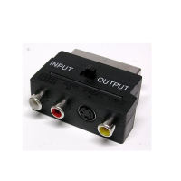 Nilox CMA15550 cavo e adattatore video SCART (21-pin) 3 x RCA + S-Video Nero