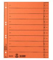 Leitz 16580045 lengüeta de índice Separador numérico con pestaña Cartón Naranja