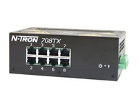 Red Lion 708TX łącza sieciowe Zarządzany Fast Ethernet (10/100) Czarny
