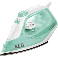 AEG EasyLine DB 1720 Trocken- & Dampfbügeleisen Edelstahl-Bügelsohle 2200 W Aqua-Farbe, Weiß
