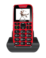 Evolveo EasyPhone EP-500-RED mobiltelefon 4,57 cm (1.8") 84 g Vörös Telefon időseknek