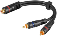 Goobay 50375 Audio-Kabel 0,2 m RCA 2 x RCA Schwarz
