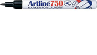Artline 750 Laundry permanente marker Kogelpunt Zwart